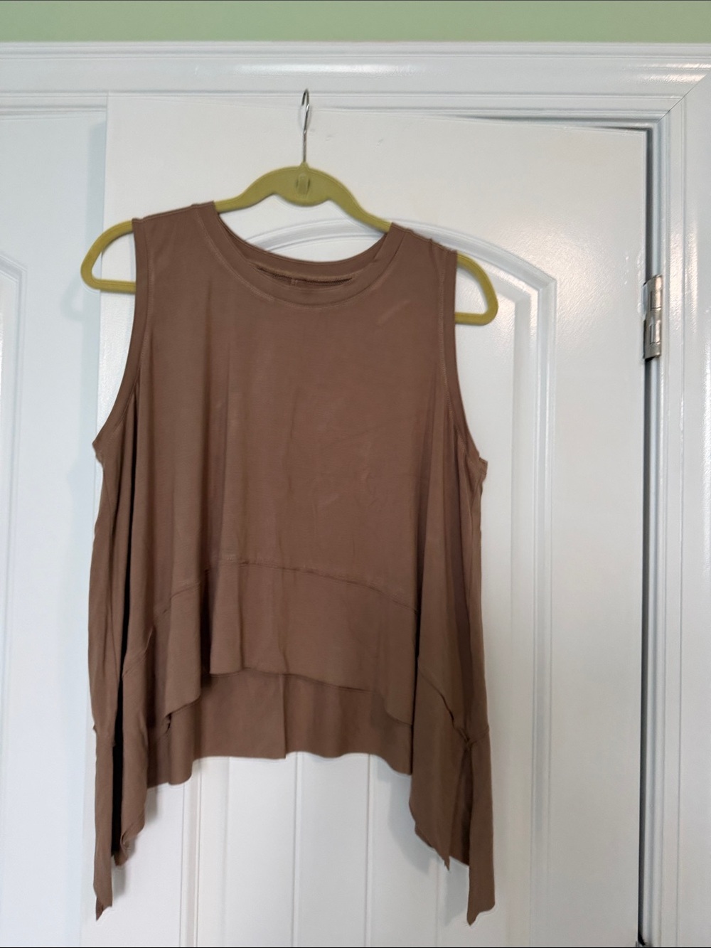 Sleeveless Layered Swing Tank Top - Taupe